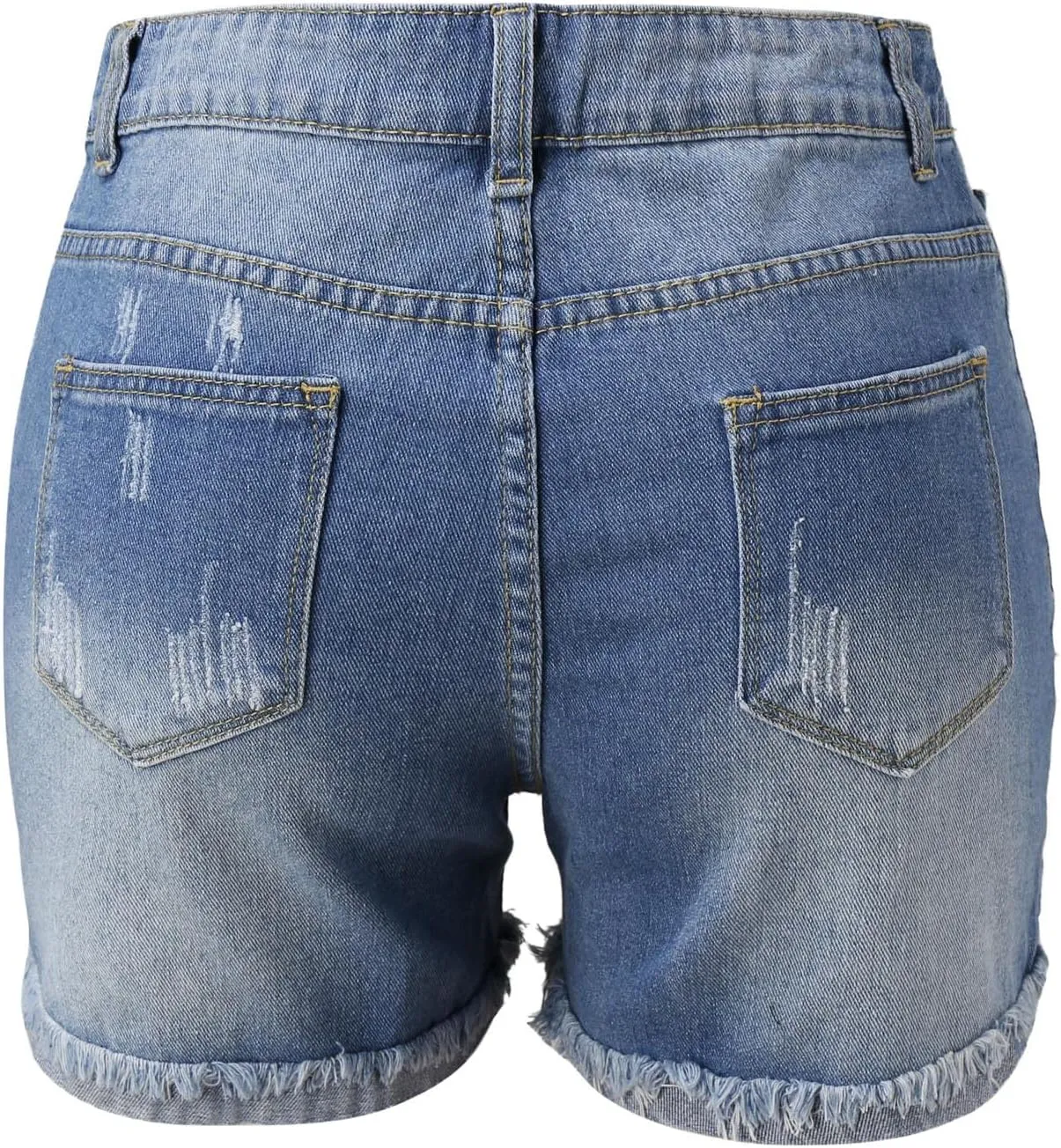 4th of July Shorts for Women American Flag Printed Denim Shorts High Waisted American Flag Womens Shorts