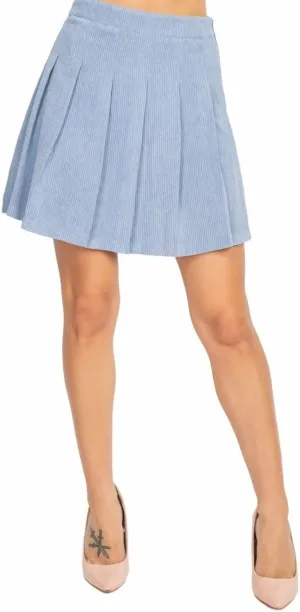 A-line Corduroy Pleated Mini Skirt, Fashion Womens Mini Skirt Womens Casual Mini Skirt Womens Work Mini Skirt