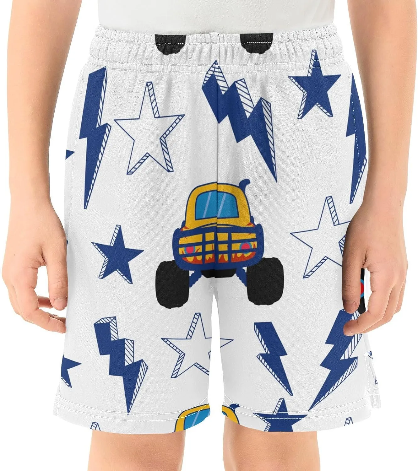 Aflyko Boys Casual Shorts Cute Summer Daily Outfit with Pockets