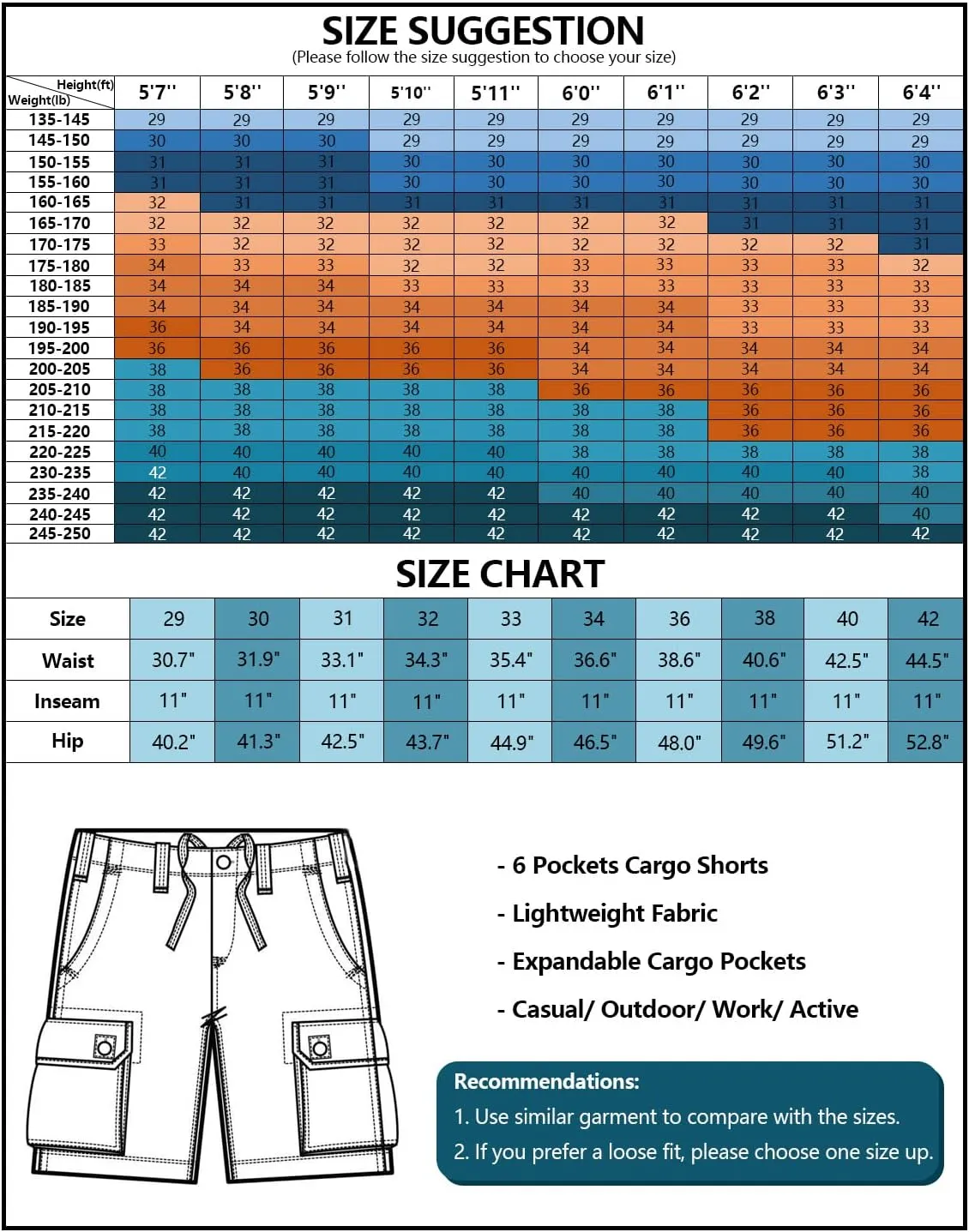 AKARMY Men's Camo Cargo Shorts Outdoor Multi-Pocket Cotton Casual Shorts with No Belt