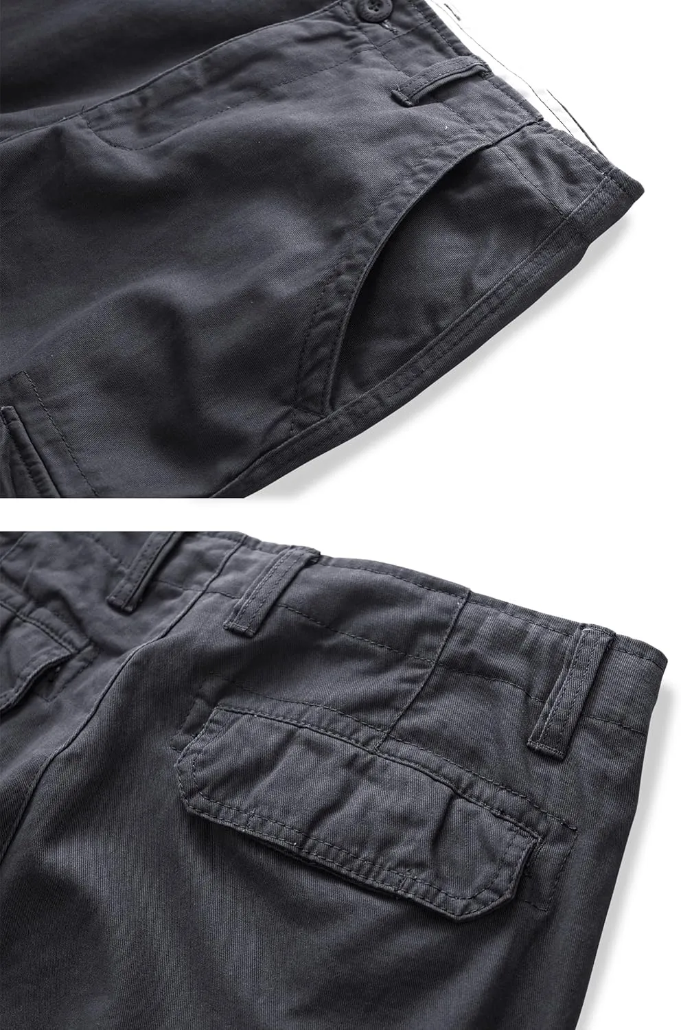 AKARMY Men's Camo Cargo Shorts Outdoor Multi-Pocket Cotton Casual Shorts with No Belt