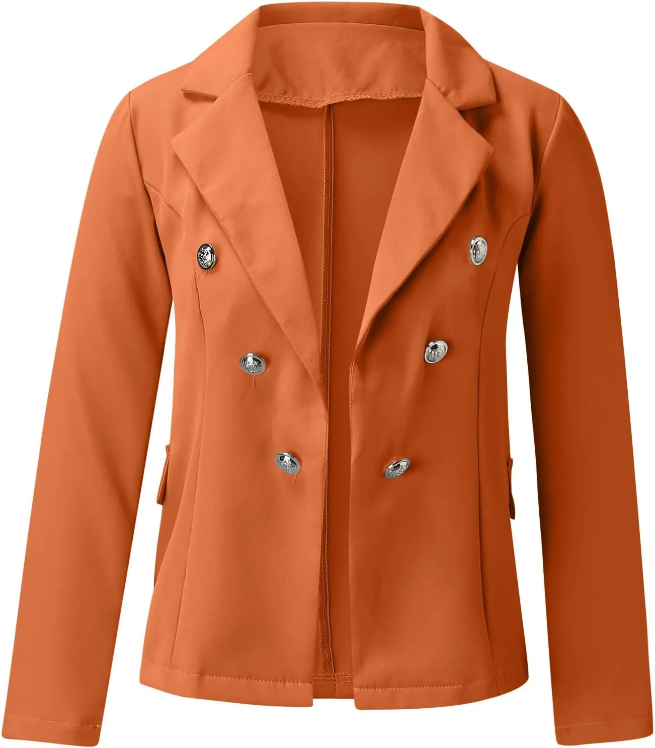 Blazers for Womens Fall Trendy Lapel Long Sleeve Sport Jacket Casual Chest Button Open Front Cardigans 2024 Work Suit