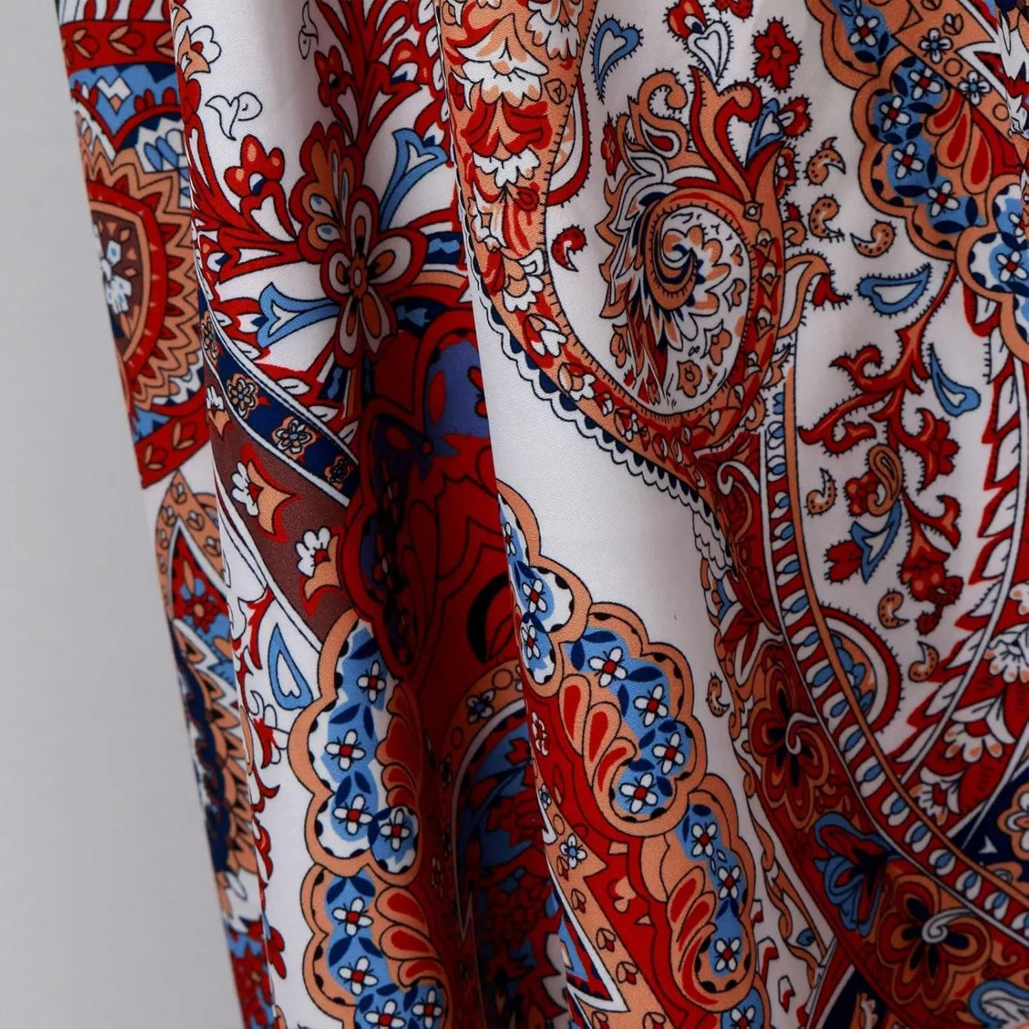 Boho Maxi Skirts for Women 2025 Summer Elegant High Waisted Flowy Swing A-Line Floral Long Skirt