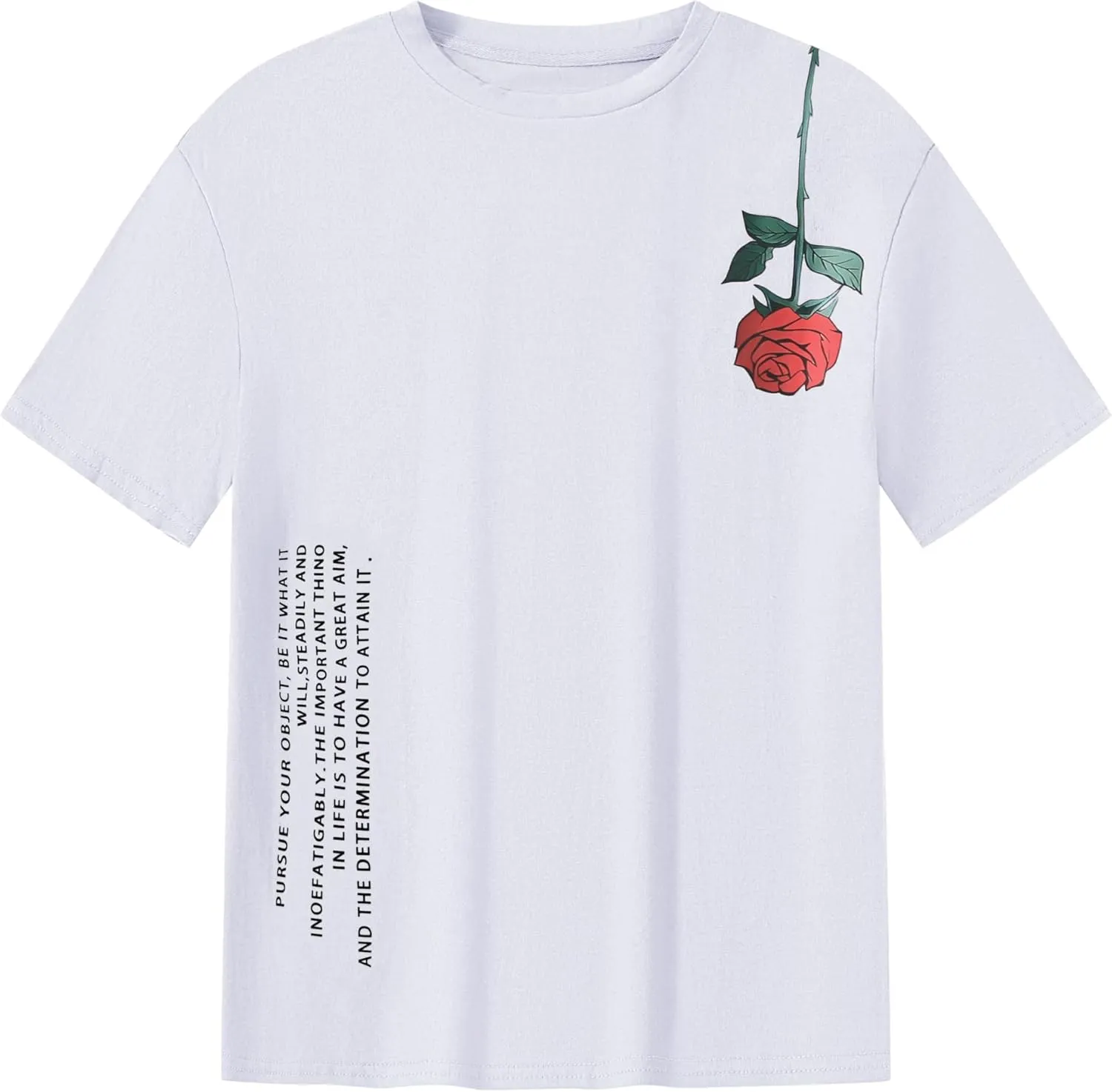 Boy's Graphic T Shirts Tees Floral Letter Short Sleeve Crew Neck T-Shirts Summer Tops