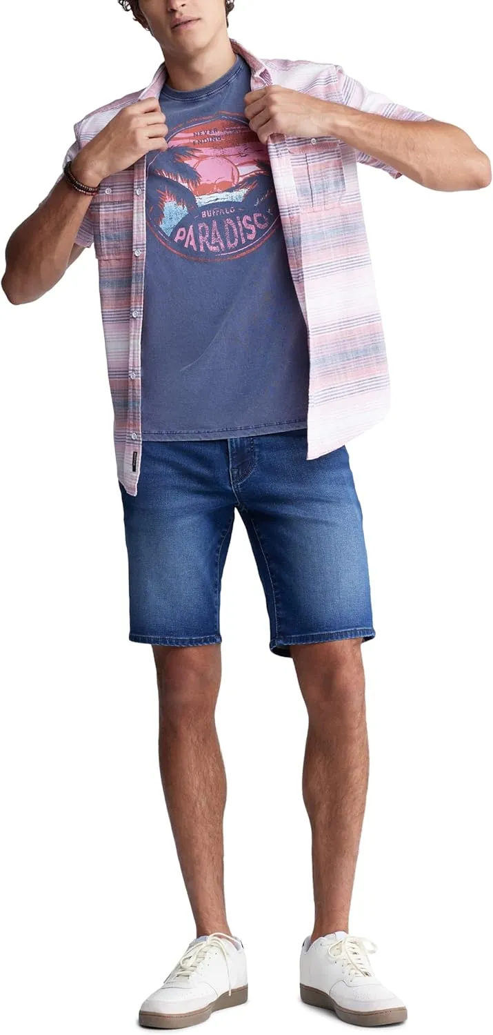 Buffalo David Bitton Men's Relaxed Straight Dean Denim Shorts