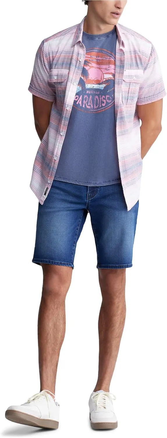 Buffalo David Bitton Men's Relaxed Straight Dean Denim Shorts