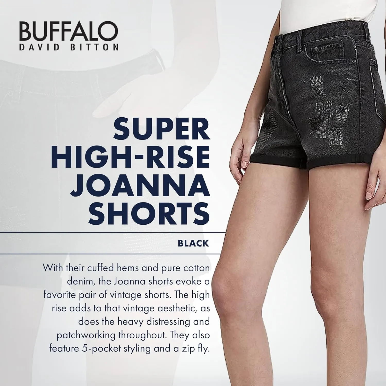 Buffalo David Bitton Women's Joanna Super High Rise Denim Shorts