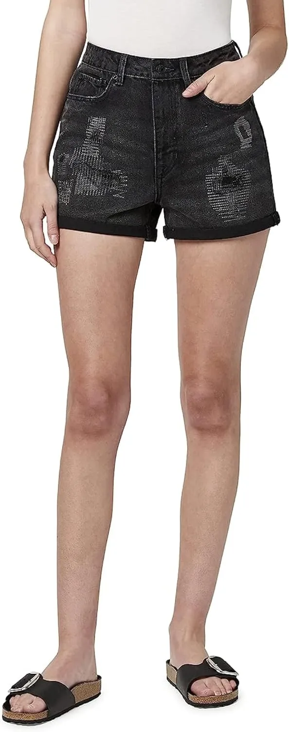 Buffalo David Bitton Women's Joanna Super High Rise Denim Shorts
