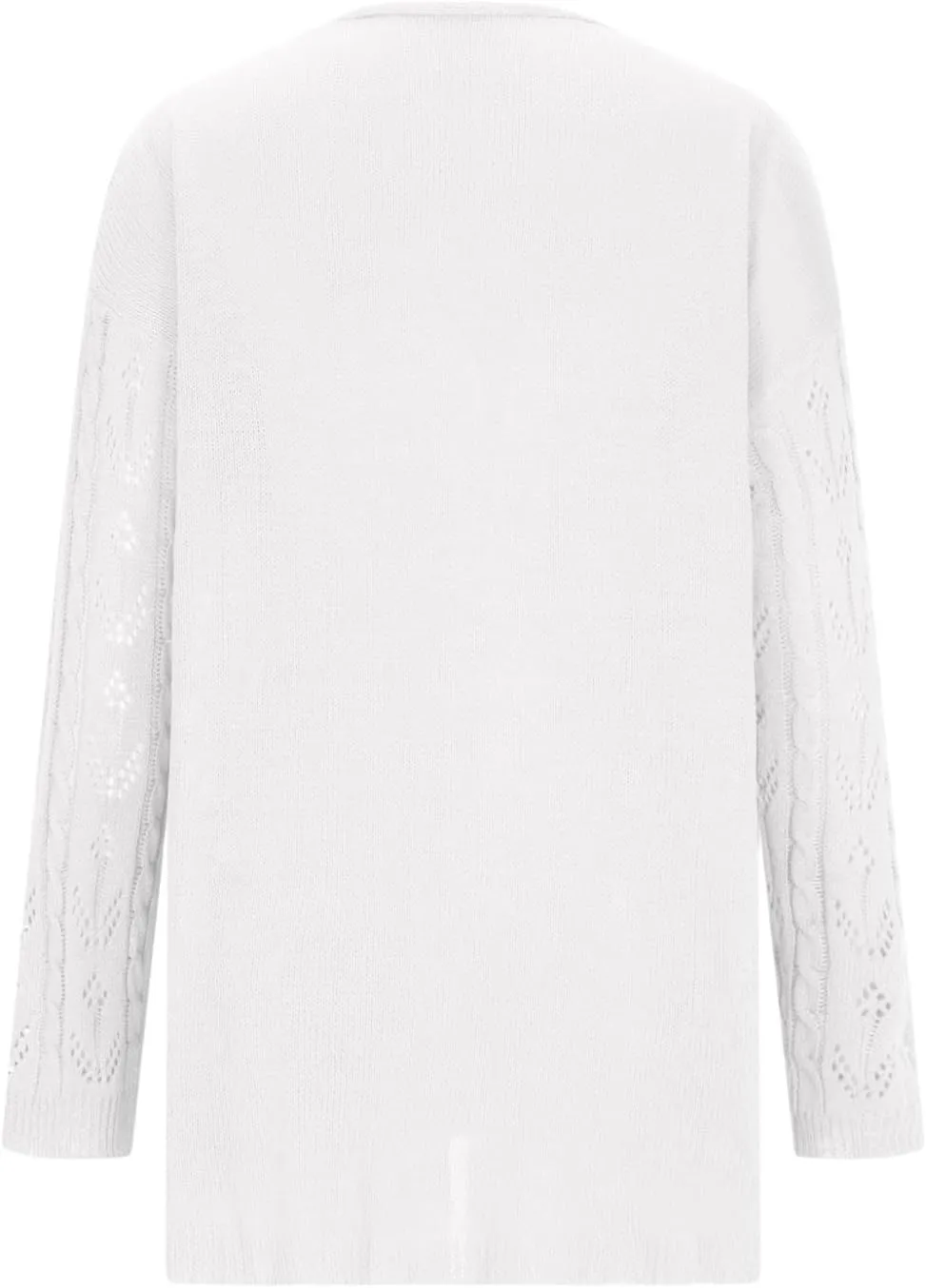 Chic Cable Knit Cardigan for Womens Open Front Cardigan Sweaters Fashion Crochet Cable Knit Chunky Outwear Coats