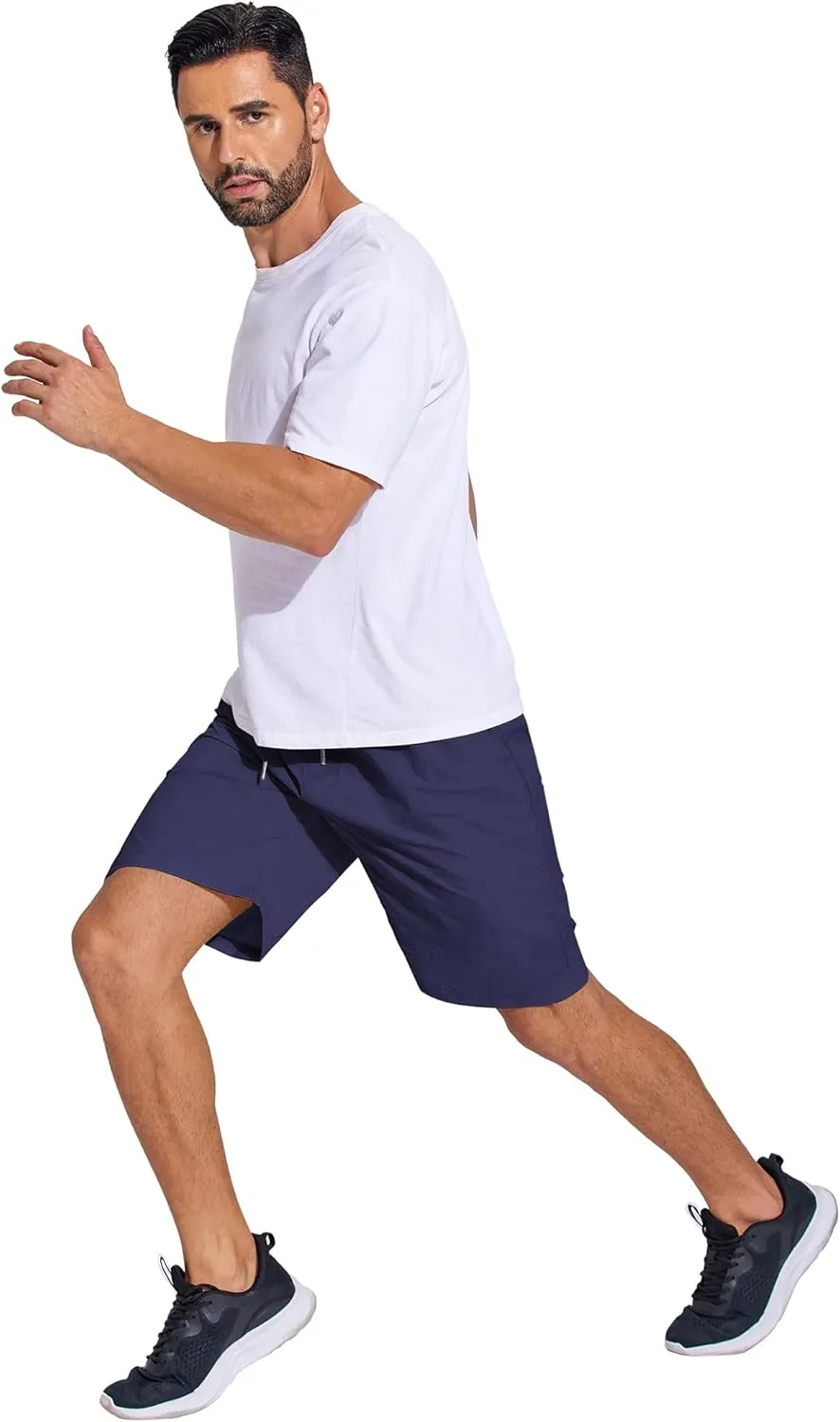 COOFANDY Men's Summer Beach Shorts Lightweight Elastic Waist Drawstring Casual Shorts with Pocket