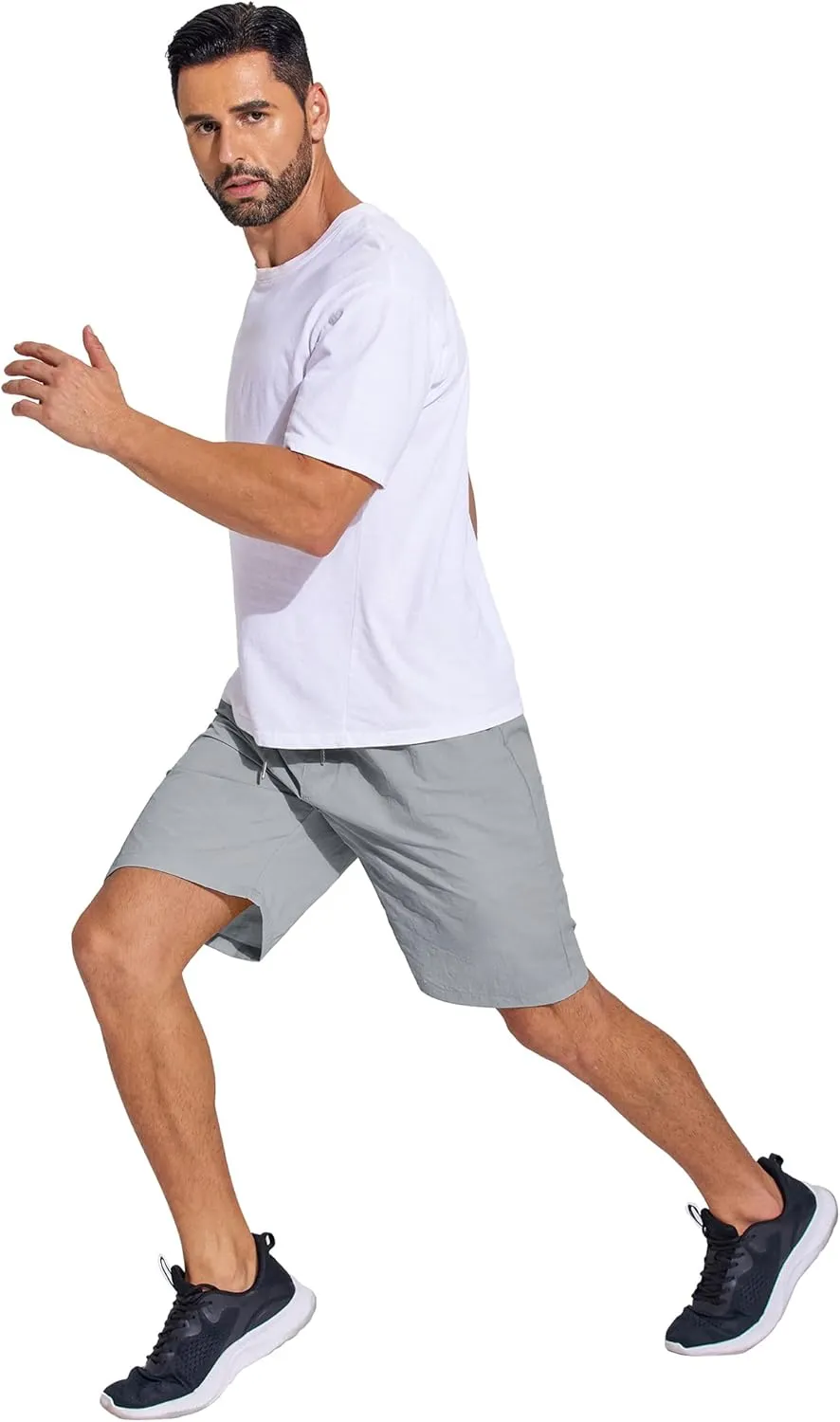 COOFANDY Men's Summer Beach Shorts Lightweight Elastic Waist Drawstring Casual Shorts with Pocket