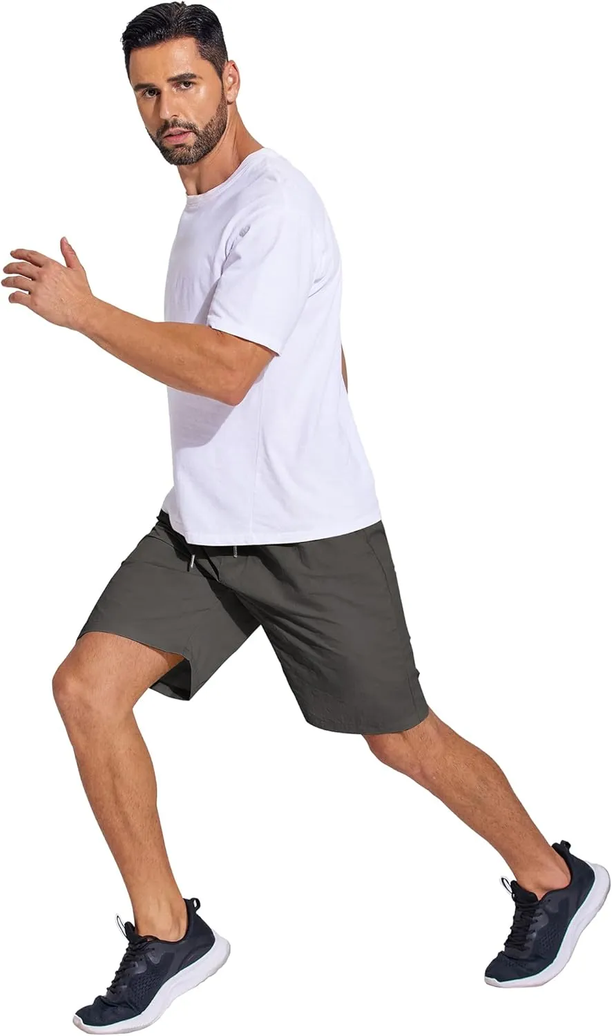 COOFANDY Men's Summer Beach Shorts Lightweight Elastic Waist Drawstring Casual Shorts with Pocket