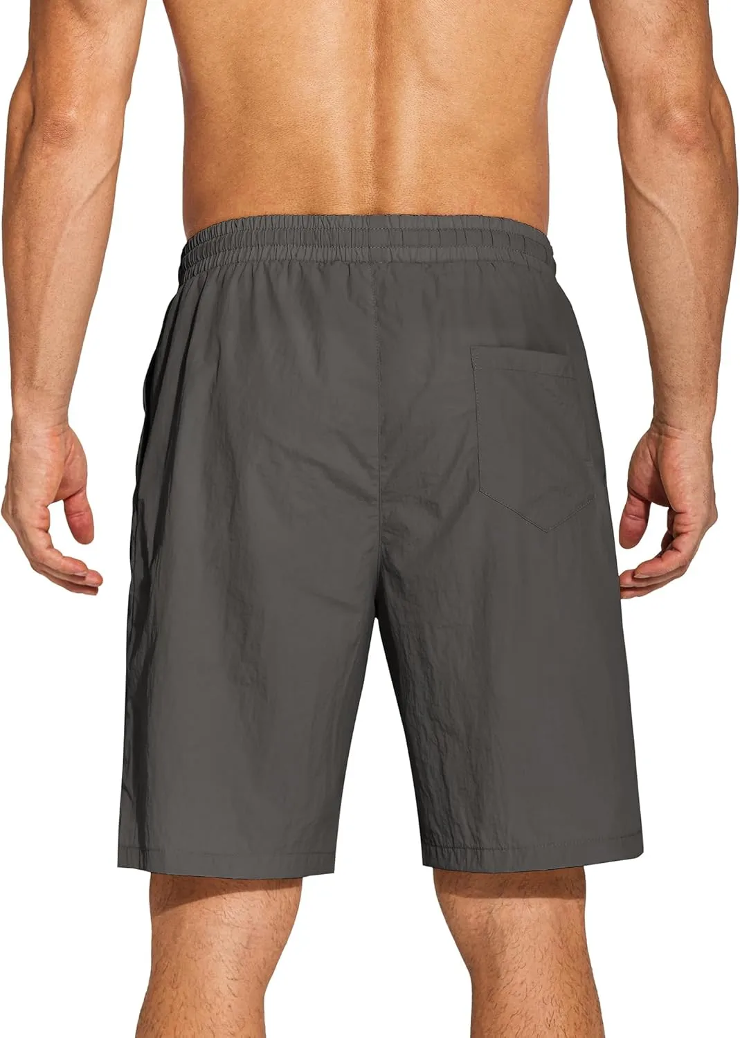 COOFANDY Men's Summer Beach Shorts Lightweight Elastic Waist Drawstring Casual Shorts with Pocket