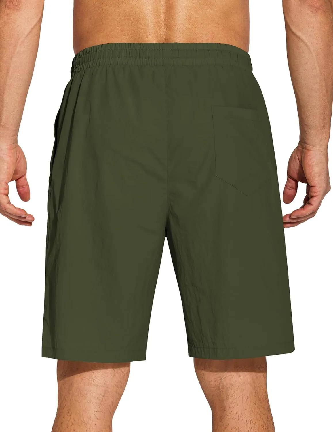COOFANDY Men's Summer Beach Shorts Lightweight Elastic Waist Drawstring Casual Shorts with Pocket
