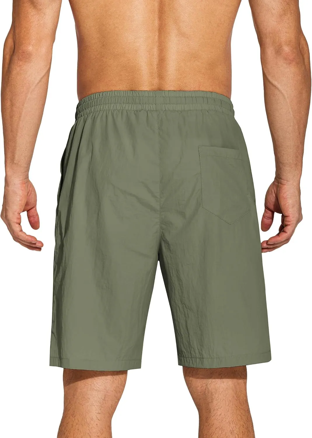 COOFANDY Men's Summer Beach Shorts Lightweight Elastic Waist Drawstring Casual Shorts with Pocket