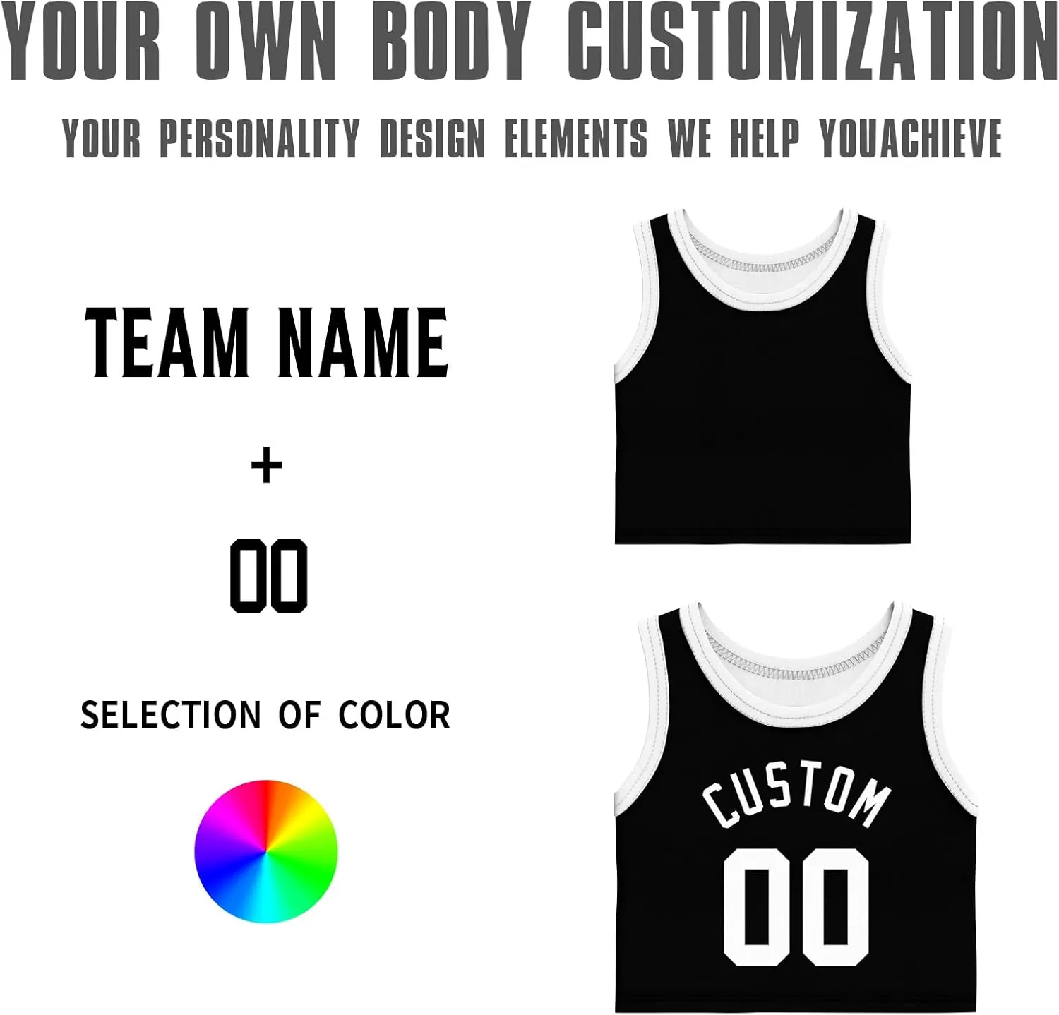 Custom Womens Crop Tops Sleeveless Workout Cute Cropped Tank Tops Summer Clothes Teen Girls