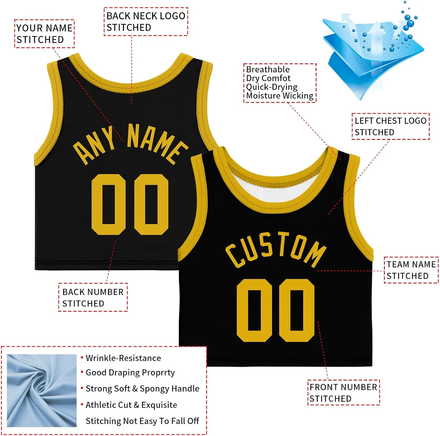 Custom Womens Crop Tops Sleeveless Workout Cute Cropped Tank Tops Summer Clothes Teen Girls