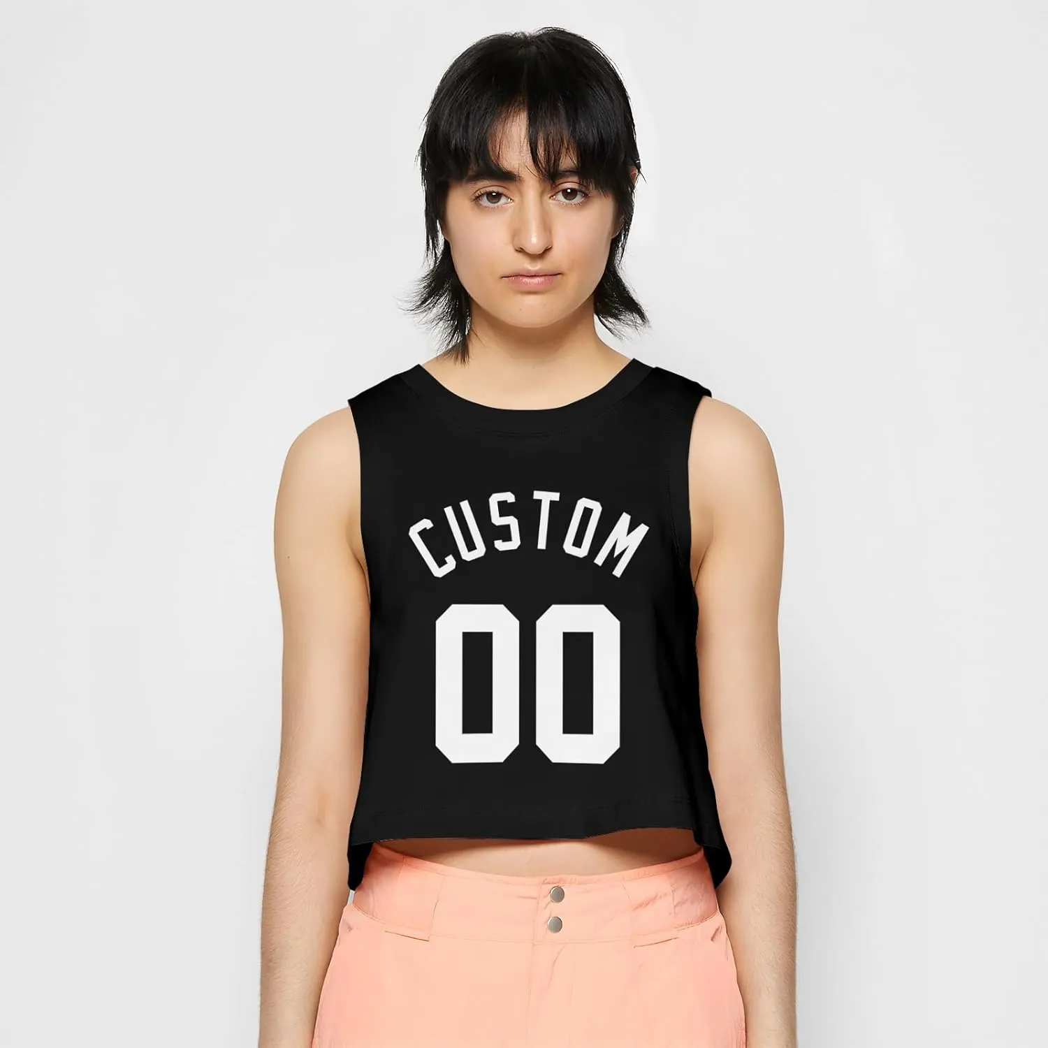 Custom Womens Crop Tops Sleeveless Workout Cute Cropped Tank Tops Summer Clothes Teen Girls