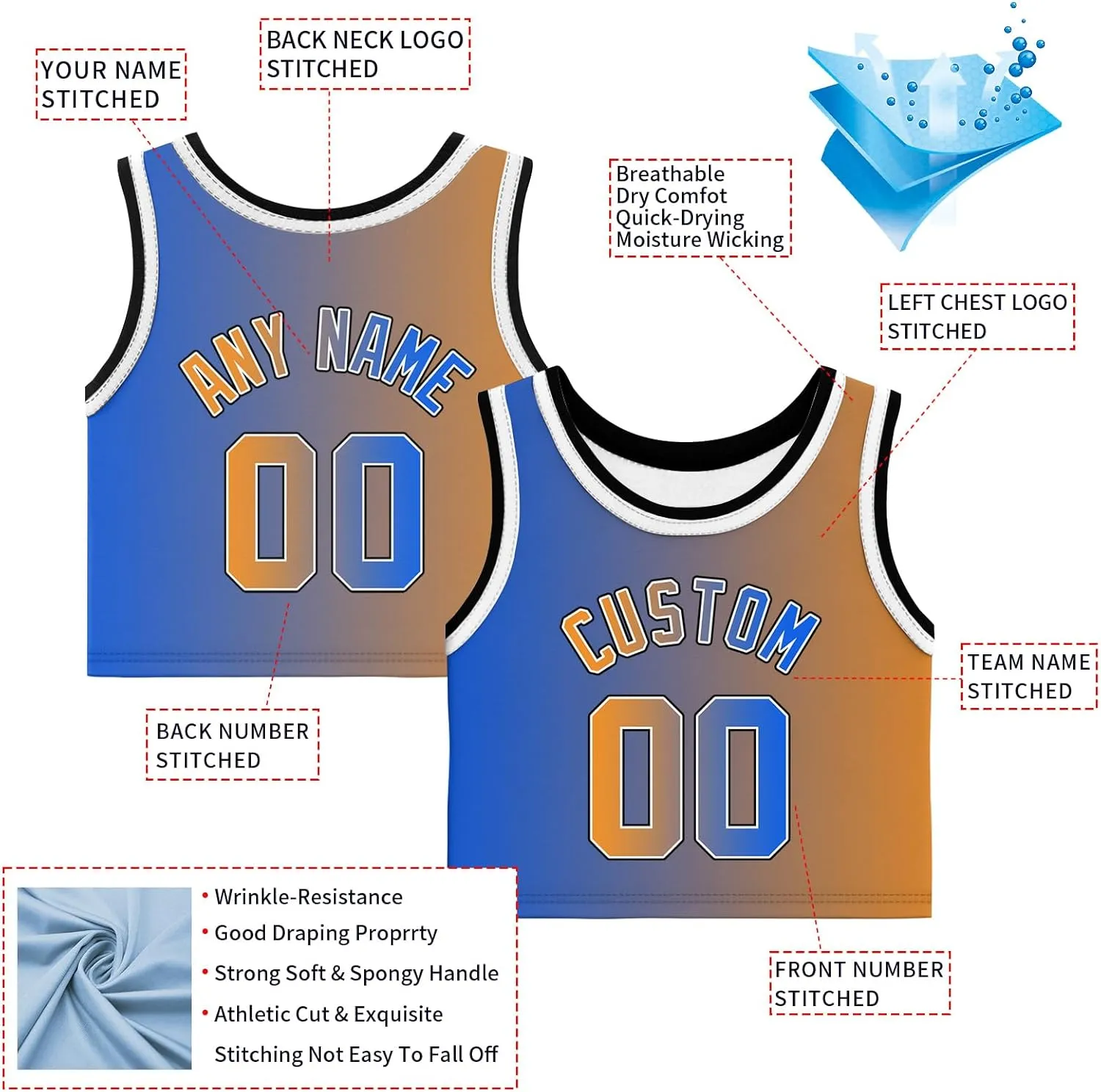 Custom Womens Crop Tops Sleeveless Workout Cute Cropped Tank Tops Summer Clothes Teen Girls