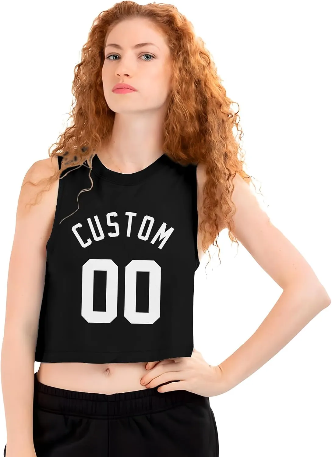 Custom Womens Crop Tops Sleeveless Workout Cute Cropped Tank Tops Summer Clothes Teen Girls