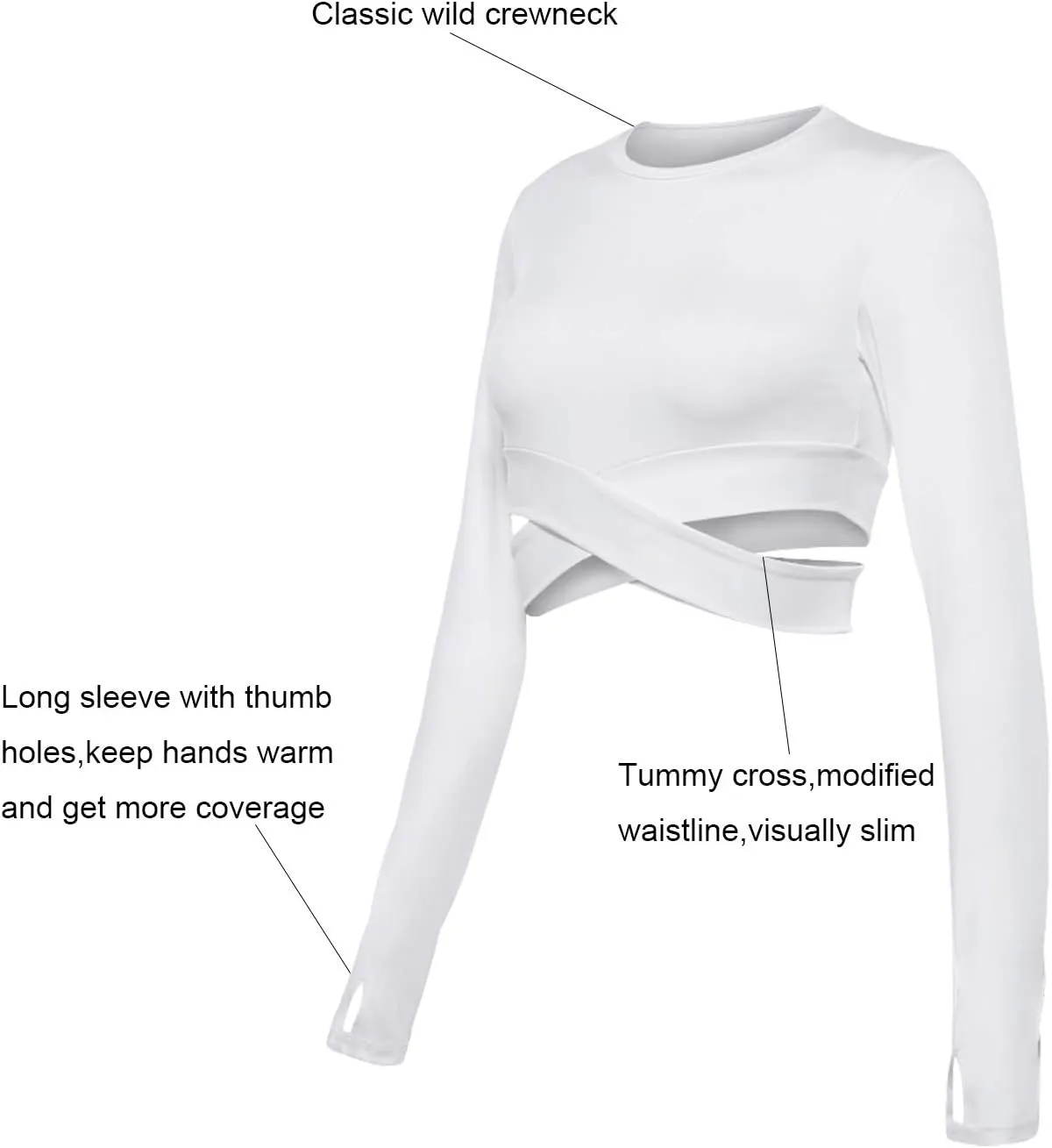 DREAM SLIM Short Sleeve Crop Tops for Women Tummy Cross Fitted Yoga Running Shirts Gym Workout Cropped Tank Tops