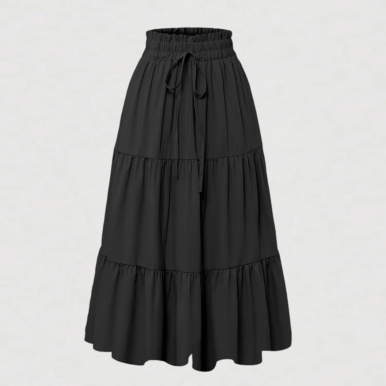 Floral Pleated Skirts for Women Midi Length Summer Casual Boho Renaissance Flowy Plus Size Tiered A Line Skirt