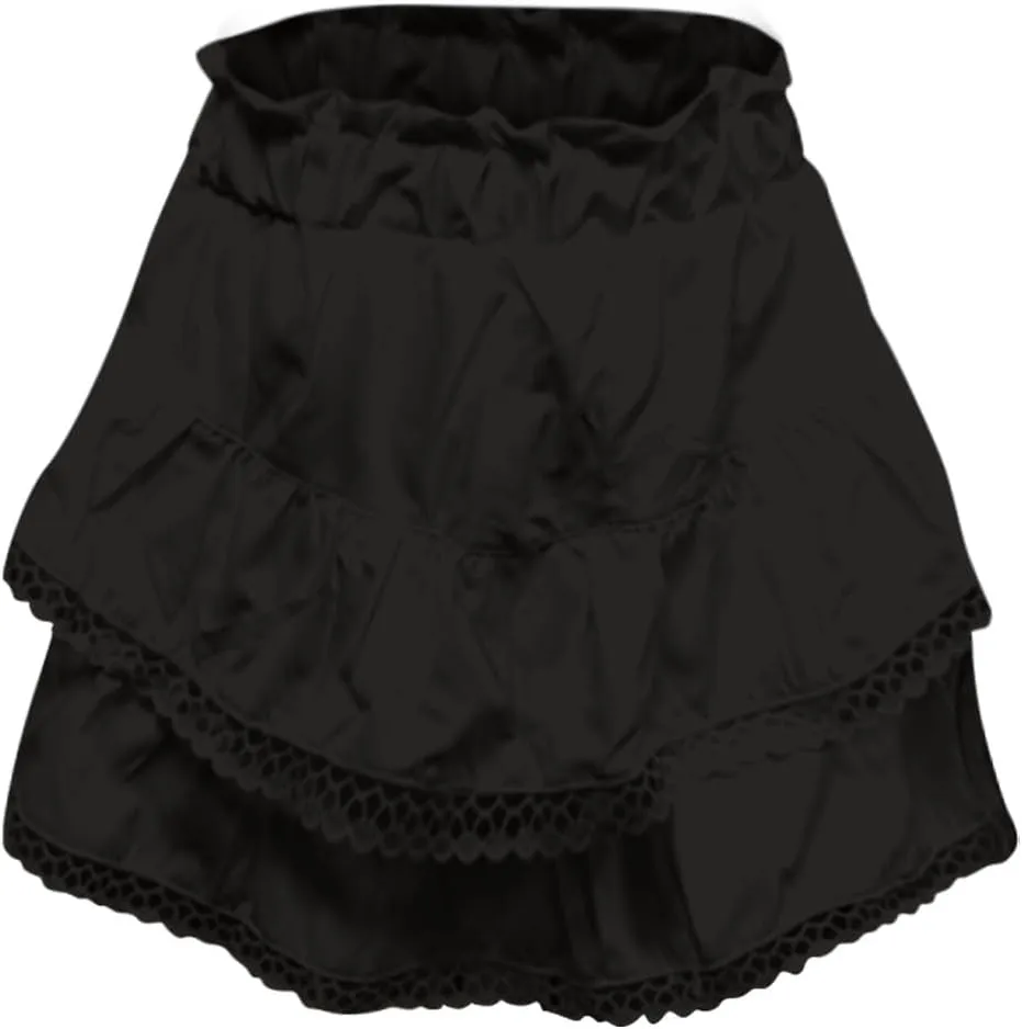Flowy Shorts for Women Casual Boho Ruffle Tiered Skorts High Waisted Mini Skirts Golf Tennis Crochet Shorts