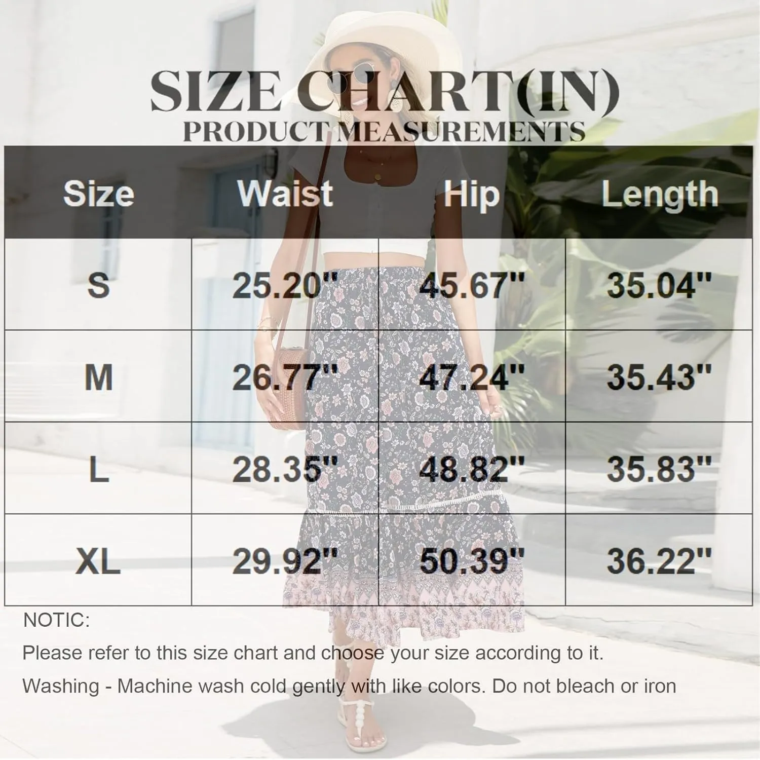 Flowy Skirts for Women,Pleated Maxi Skirts 2025 Trendy Beach Vacation Elastic Waist Long Boho Skirt Spring Summer