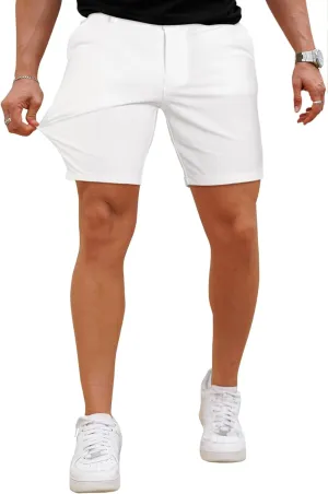 GINGTTO Mens Casual Shorts Stretch Slim Fit Quick Dry 9 Inch Inseam