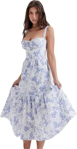 GUOYUXIAO Women's Camisole Dress A-Line Skirt for Ladies