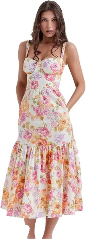 GUOYUXIAO Women's Camisole Dress A-Line Skirt for Ladies