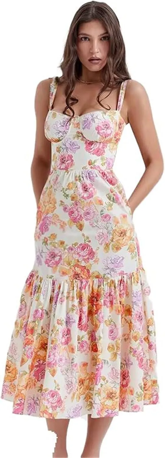 GUOYUXIAO Women's Camisole Dress A-Line Skirt for Ladies