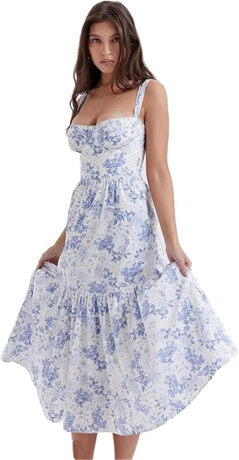 GUOYUXIAO Women's Camisole Dress A-Line Skirt for Ladies