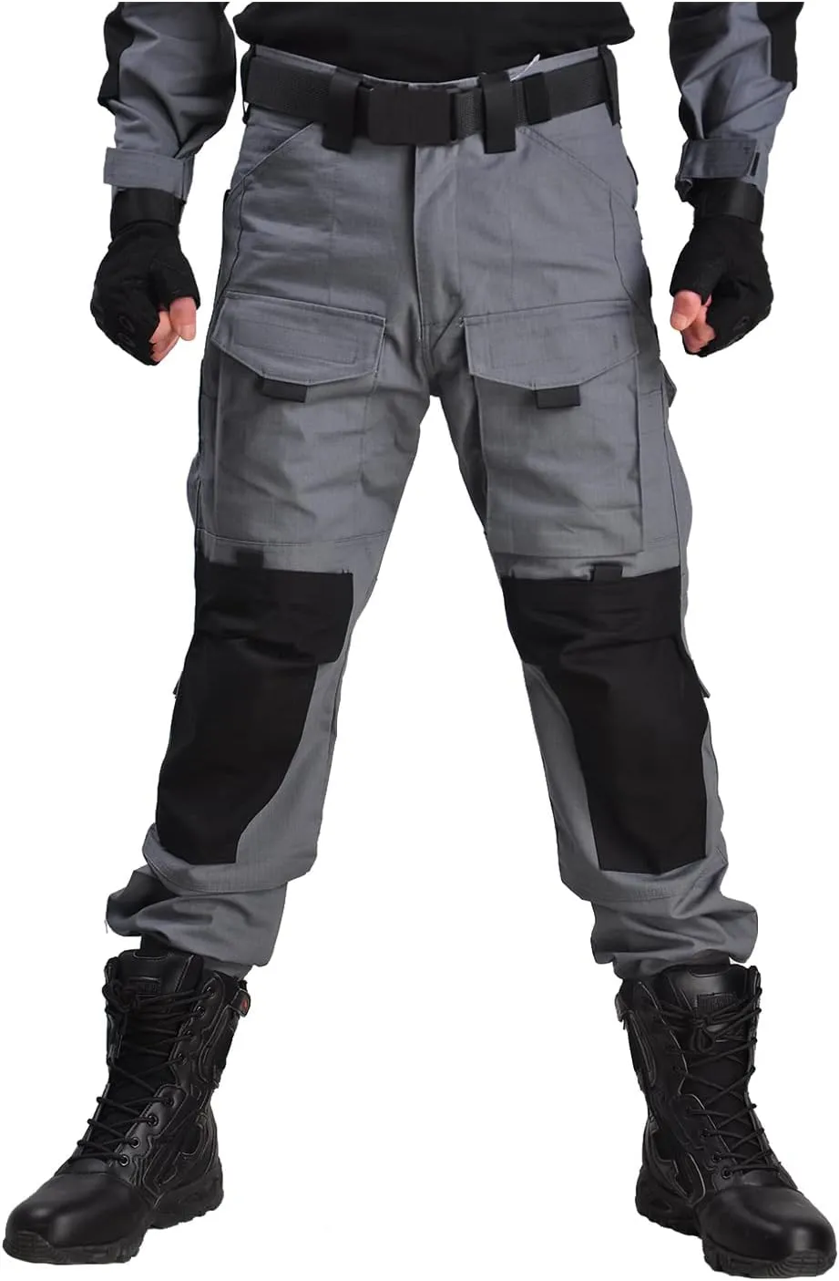 HAN·WILD Men's Combat Pants Tactical Military Pant with Knee Pads Airsoft Hiking Trousers