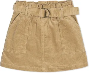 Hope & Henry Girls' A-Line Skirt with Snap Front