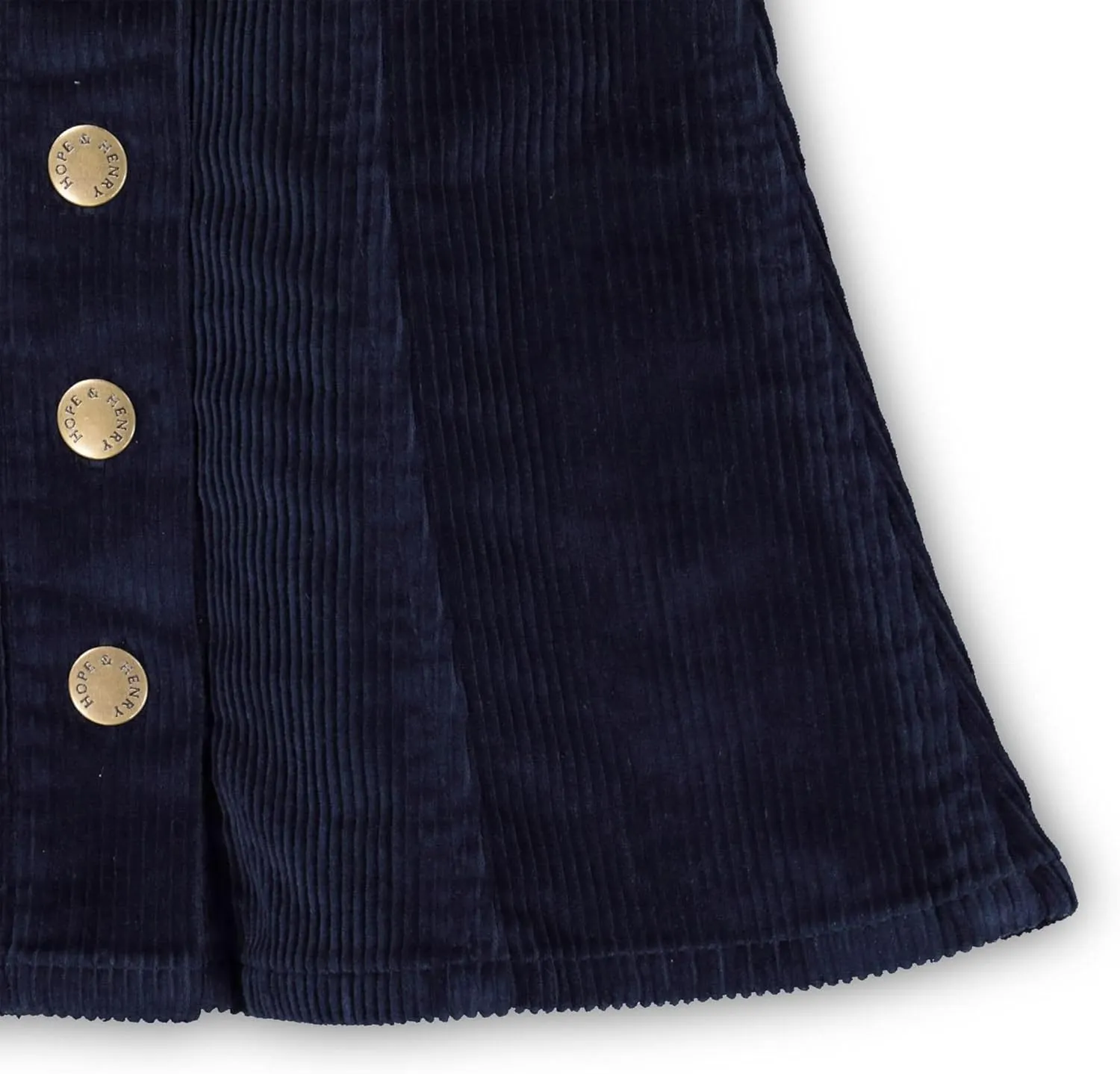 Hope & Henry Girls' A-Line Skirt with Snap Front