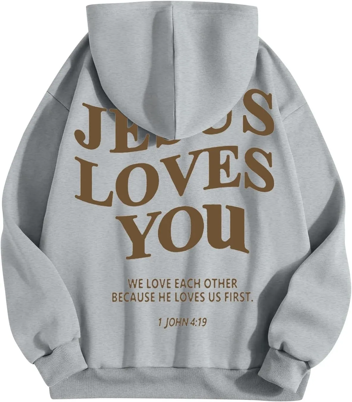 Jesus Loves You Zip Up Hoodie Men Trust in The Lord Sweatshirt Letter Print Preppy Coat Long Sleeve Jacket