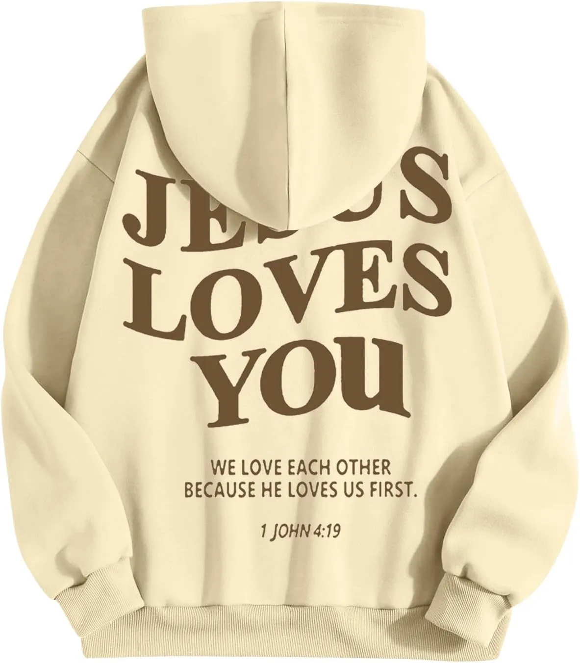 Jesus Loves You Zip Up Hoodie Men Trust in The Lord Sweatshirt Letter Print Preppy Coat Long Sleeve Jacket