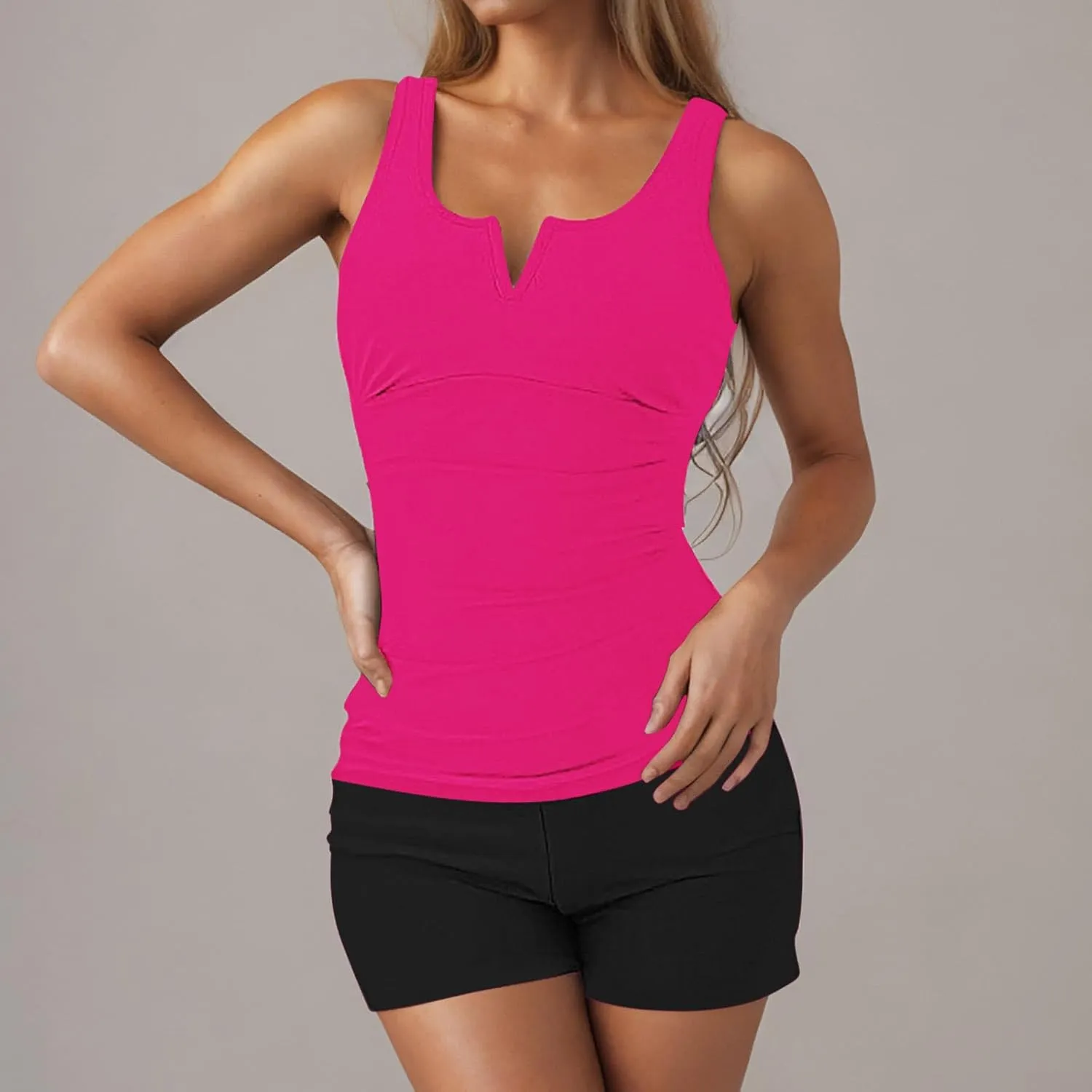 jsaierl Tankini Swimsuits for Women 2025 Athletic Swimwear Slimming Tummy Control Ruched 2 Piece Bating Suits Beachwear