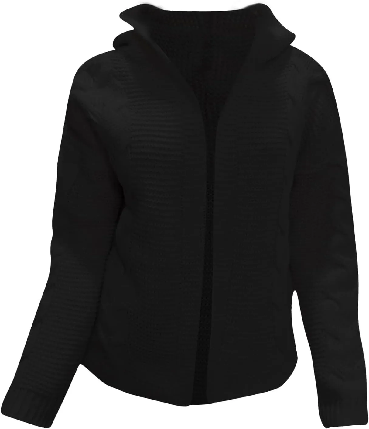 Ladies Knit Pocket Cardigan Long Sleeve Sweater Casual Loose Sweater Jacket Plus Size Cardigan Sweater