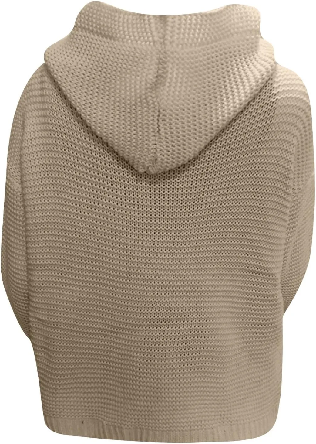 Ladies Knit Pocket Cardigan Long Sleeve Sweater Jacket Casual Loose Sweater Jacket Lightweight Down Coat