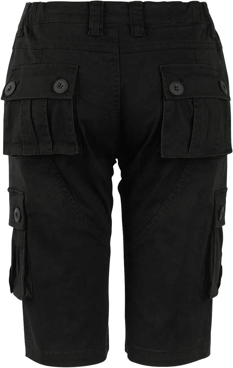Lanesra Women's Bermuda Cargo Shorts,Multi-Pockets Camouflage Casual Shorts