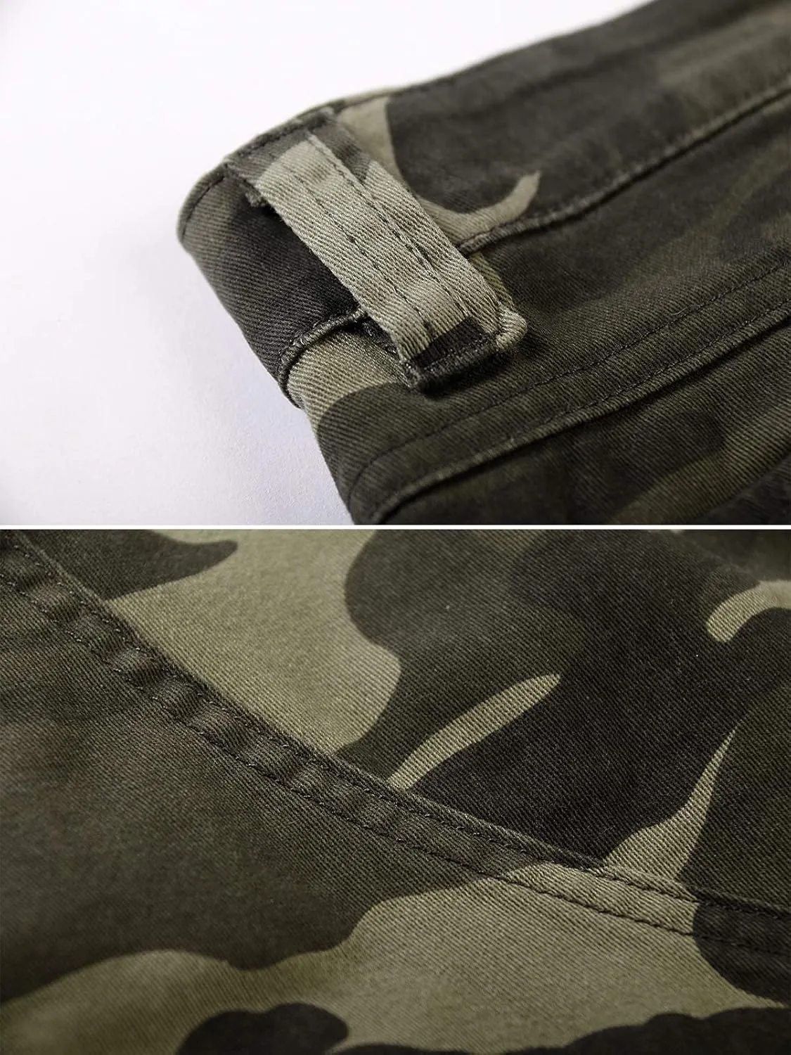 Lanesra Women's Bermuda Cargo Shorts,Multi-Pockets Camouflage Casual Shorts