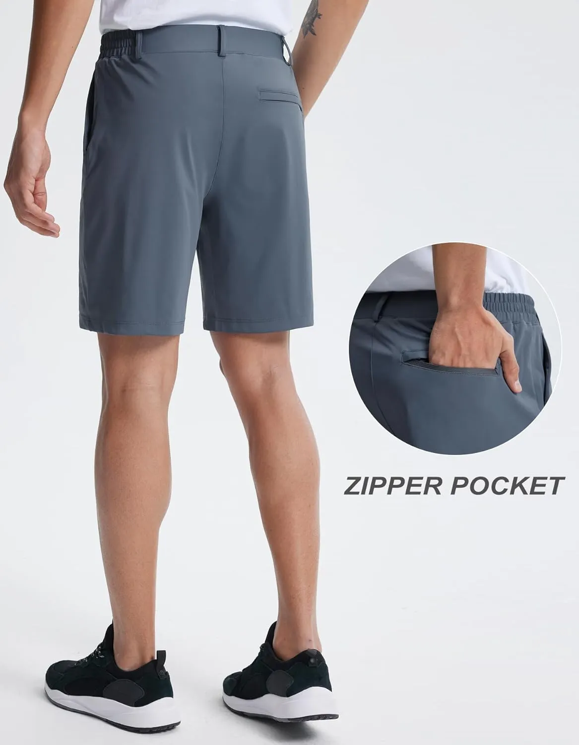 Libin Men's 7" Golf Shorts Athletic Workout Shorts with Liner Gym Running Casual Shorts