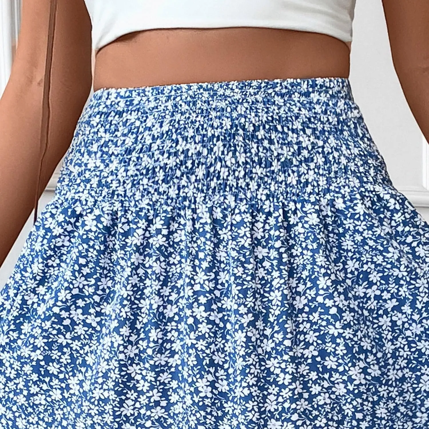 Long Skirts for Women,Flowy Long Skirts 2025 High Waisted Trendy Womens Boho Maxi Skirt with Pockets Pleated