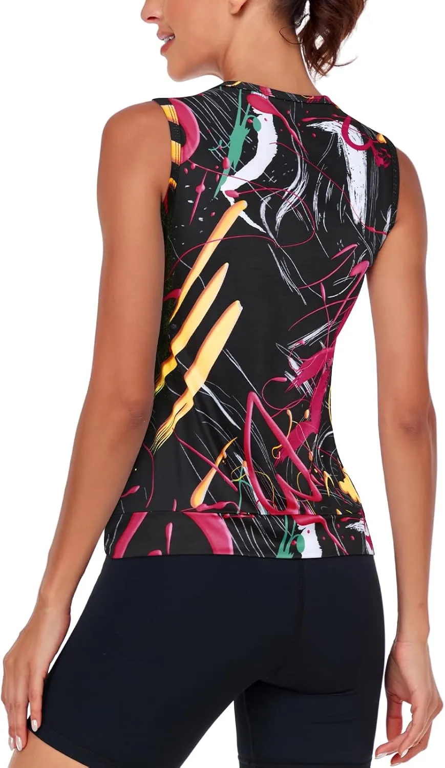 LURANEE Women's Workout Athletic Tank Tops Quick Dry Sun Protection Yoga Gym Crop Sleeveless Shirts