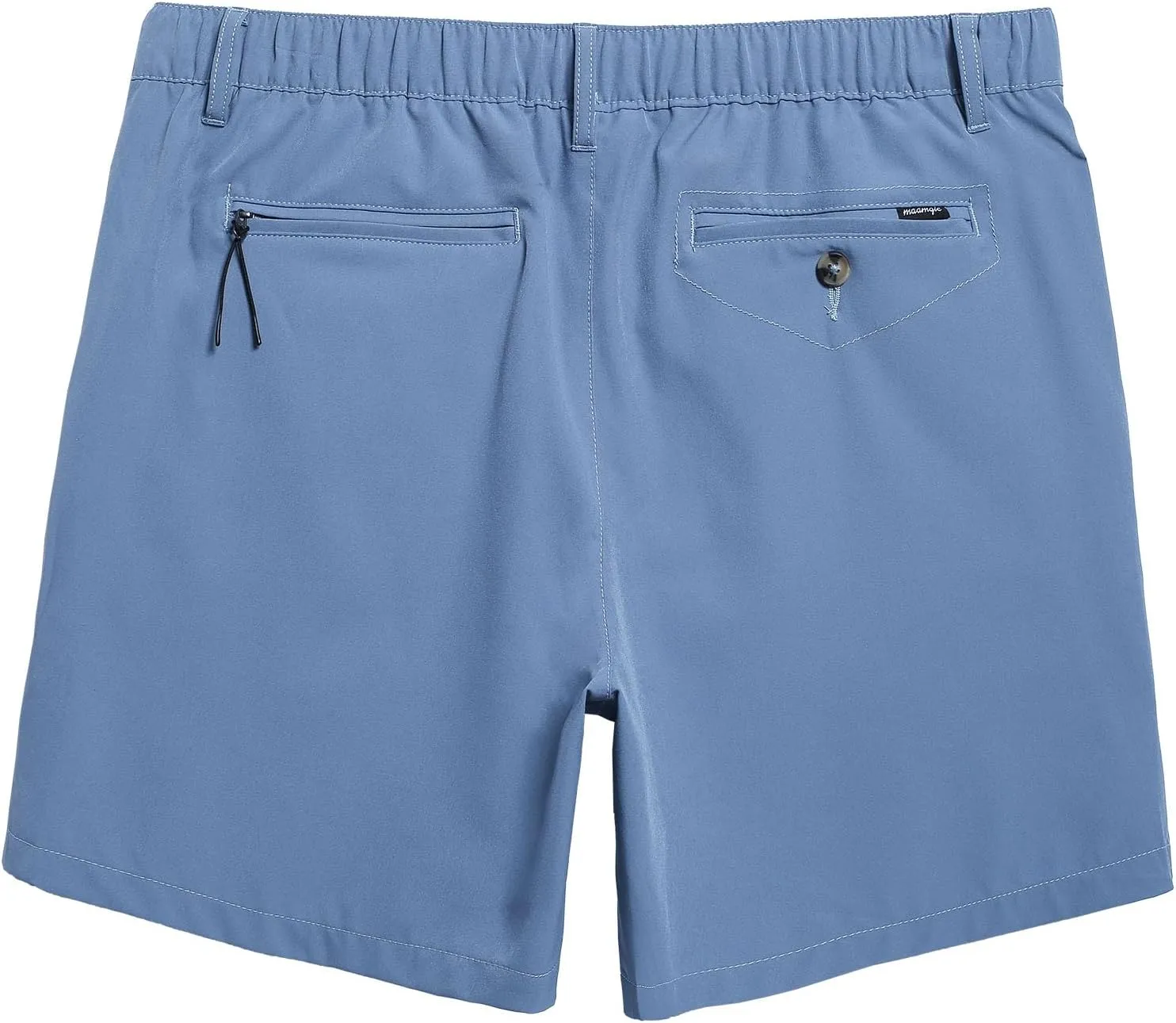 maamgic Mens Casual Shorts with Compression Liner 5/7 Inch Classic Fit Khaki Shorts