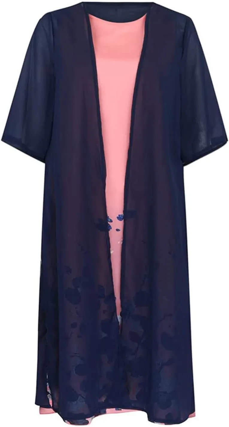 Maxi Dress for Women,Summer Casual Two Piece Set Wedding Guest Plus Size Elegant Floral Boho Beach Sundress
