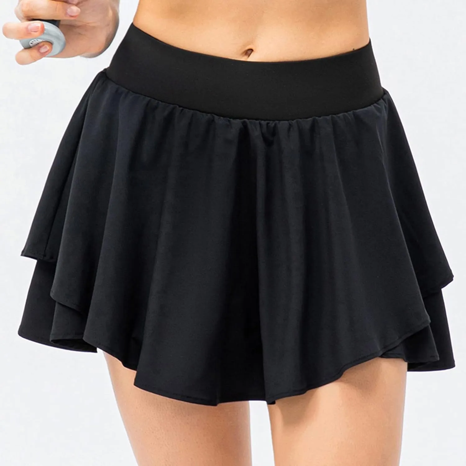 NaRHbrg Y2K Ruffle Short Skirt for Women's Low-Waisted Sexy A-Line Mini Skirt Beachwear Club Party Skorts Mini Skirts