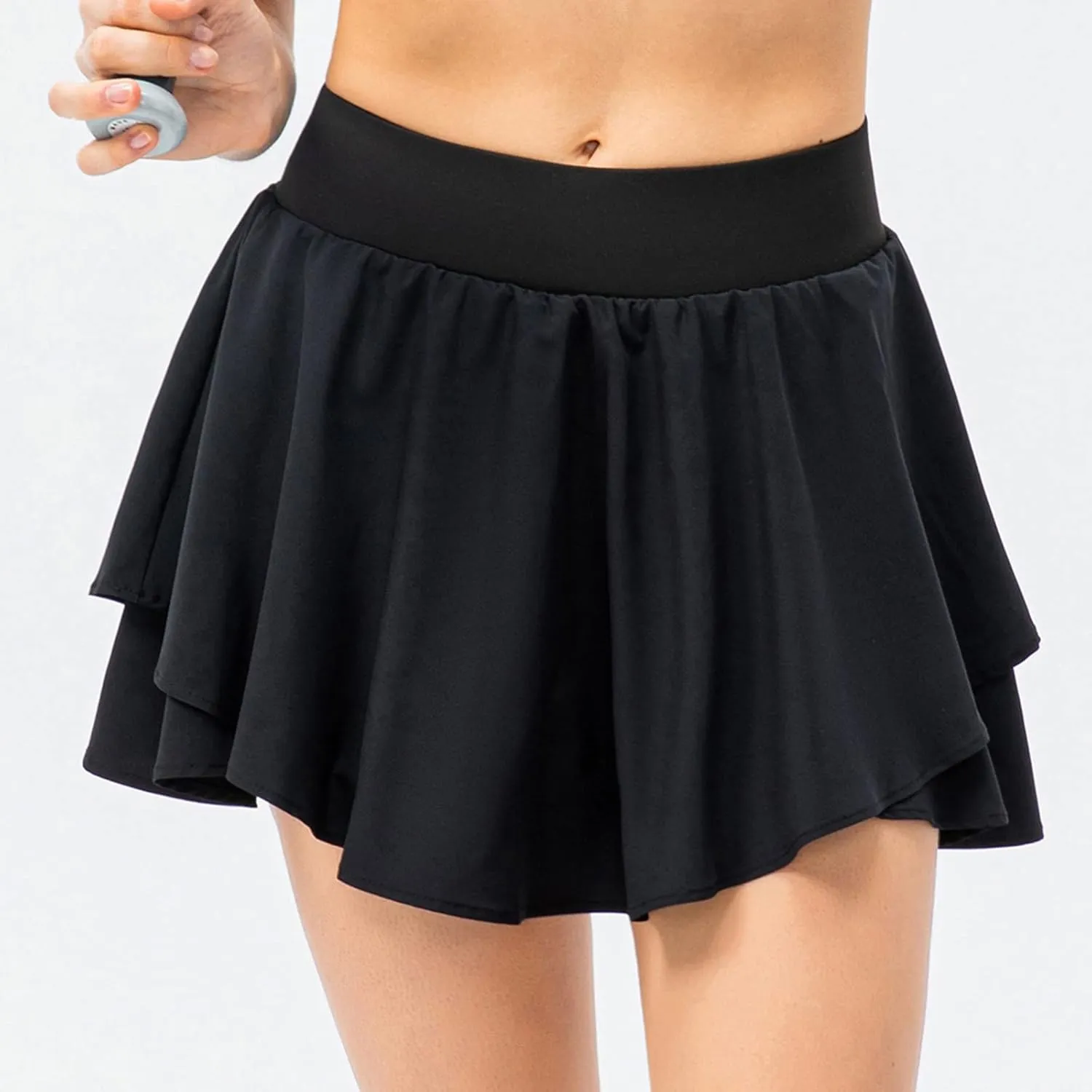 NaRHbrg Y2K Ruffle Short Skirt for Women's Low-Waisted Sexy A-Line Mini Skirt Beachwear Club Party Skorts Mini Skirts